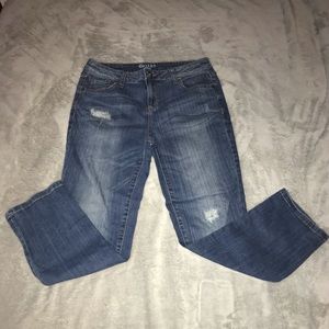 Stylus distressed skinny jeans